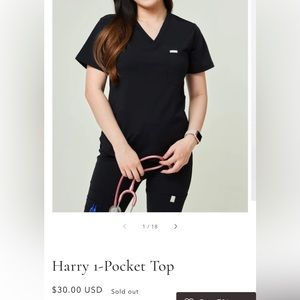 Scope Scrubs - Harry 1 Pocket Top - XS